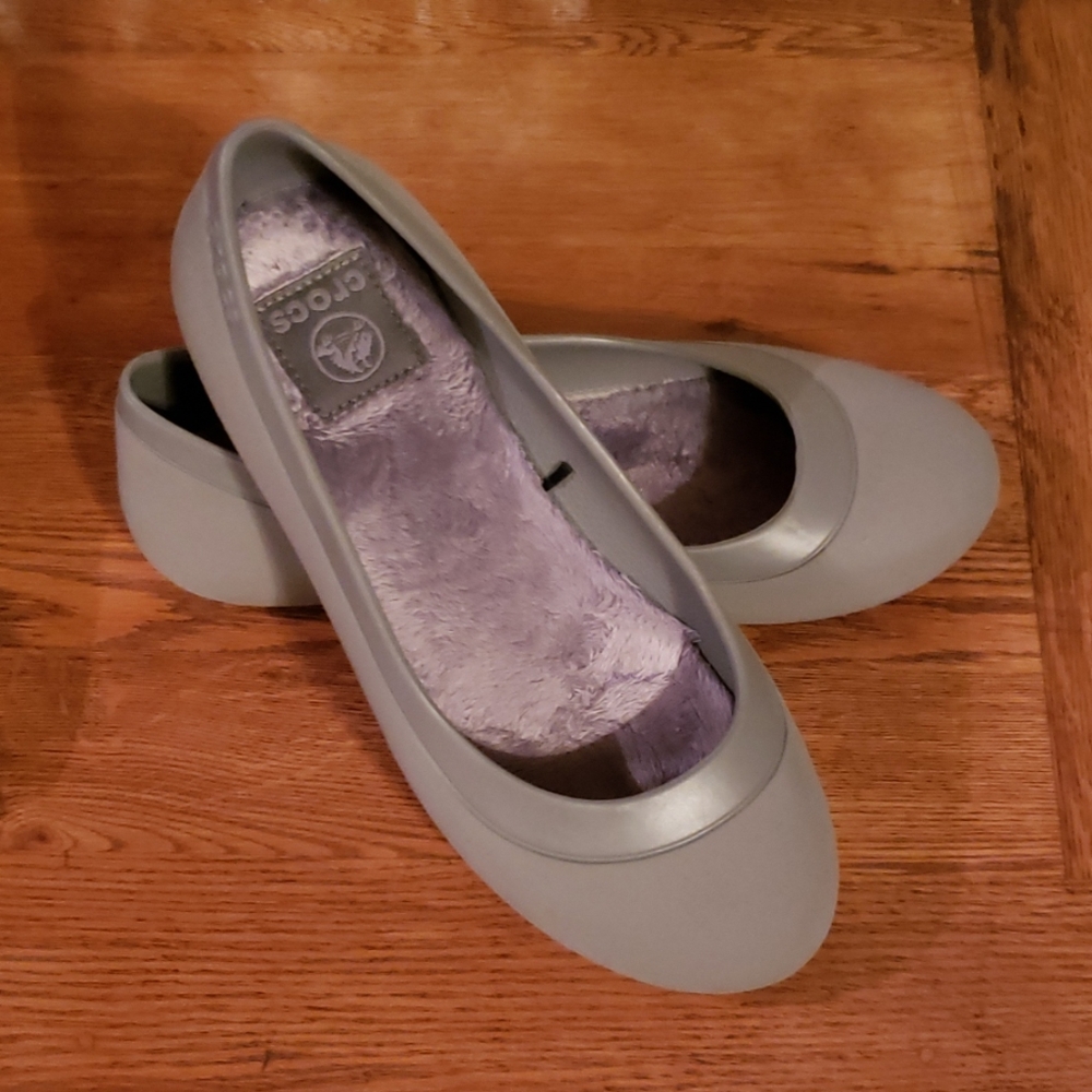 Women's Crocs Fuzzy Lined Dress Flats